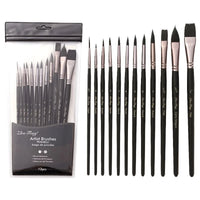 12 pçs pincéis de pintura conjunto profissional pincéis de pintura a óleo para aquarelas tinta acrílica gouache óleo têmpera pintura em miniatura