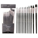 12 pçs pincéis de pintura conjunto profissional pincéis de pintura a óleo para aquarelas tinta acrílica gouache óleo têmpera pintura em miniatura