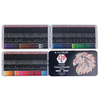 120 Color Oily Colored Pencils Metal Box Exquisite Set of High Quality Student Art Painting Stationery Hot Sell