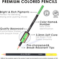 120 Lápis Coloridos Premium Conjunto para Colorir Adultos Livros Professional Art Desenho Lápis para Desenho Esboço Shading Mistura