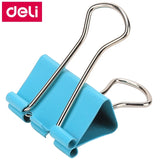 12PCS/BOX  Deli 8551 binder clips 2" (50mm) color clips paper documents clips