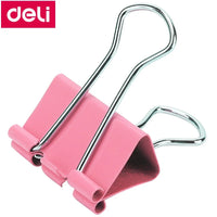 12PCS/BOX  Deli 8551 binder clips 2" (50mm) color clips paper documents clips