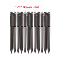 12pcs/lot Deli A12 Gel Pen 0.5MM Black Ink Sign Pen Push Bullet Pens for Office School Meeting Student Exam Stationery