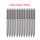 12pcs/lot Deli A12 Gel Pen 0.5MM Black Ink Sign Pen Push Bullet Pens for Office School Meeting Student Exam Stationery