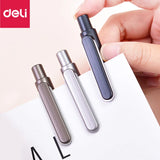 12pcs/lot Deli A12 Gel Pen 0.5MM Black Ink Sign Pen Push Bullet Pens for Office School Meeting Student Exam Stationery