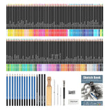 144PCS Art Supplies Sketch Drawing Kit Pencils Set for Sketching Include Colored Graphite Metallic Charcoal Pencil Ideal Gift