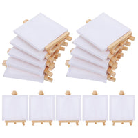 AOOKMIYA 15 Sets Mini Frame Artist Easels Painting Stands Canvases Watercolor Wood Small Picture