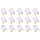 AOOKMIYA 15 Sets Mini Frame Artist Easels Painting Stands Canvases Watercolor Wood Small Picture