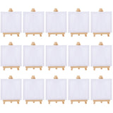 AOOKMIYA 15 Sets Mini Frame Paint Easel Canvas Painting Canvases Table Top Stand Picture