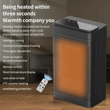 1500W Table Mini PTC Heater for Home Bedroom Office Remote Control Electric Heater Low Consumption Vertical Heating Fans