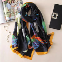 180*90cm New style female Autumn winter Fashion silk scarves lady large shawl beach wraps foulard pareo bandanna muffler women