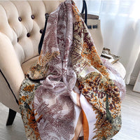 180*90cm New style female Autumn winter Fashion silk scarves lady large shawl beach wraps foulard pareo bandanna muffler women