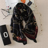 180*90cm New style female Autumn winter Fashion silk scarves lady large shawl beach wraps foulard pareo bandanna muffler women