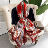 180*90cm New style female Autumn winter Fashion silk scarves lady large shawl beach wraps foulard pareo bandanna muffler women