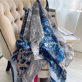 180*90cm New style female Autumn winter Fashion silk scarves lady large shawl beach wraps foulard pareo bandanna muffler women