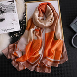 180*90cm New style female Autumn winter Fashion silk scarves lady large shawl beach wraps foulard pareo bandanna muffler women