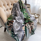 180*90cm New style female Autumn winter Fashion silk scarves lady large shawl beach wraps foulard pareo bandanna muffler women