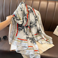 180*90cm New style female Autumn winter Fashion silk scarves lady large shawl beach wraps foulard pareo bandanna muffler women