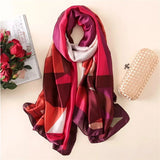 180*90cm New style female Autumn winter Fashion silk scarves lady large shawl beach wraps foulard pareo bandanna muffler women