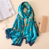 180*90cm New style female Autumn winter Fashion silk scarves lady large shawl beach wraps foulard pareo bandanna muffler women