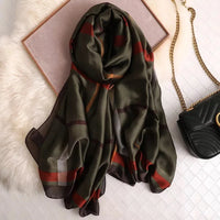 180*90cm New style female Autumn winter Fashion silk scarves lady large shawl beach wraps foulard pareo bandanna muffler women