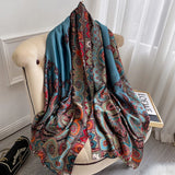 180*90cm New style female Autumn winter Fashion silk scarves lady large shawl beach wraps foulard pareo bandanna muffler women