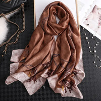 180*90cm New style female Autumn winter Fashion silk scarves lady large shawl beach wraps foulard pareo bandanna muffler women