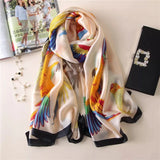 180*90cm New style female Autumn winter Fashion silk scarves lady large shawl beach wraps foulard pareo bandanna muffler women