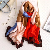 180*90cm New style female Autumn winter Fashion silk scarves lady large shawl beach wraps foulard pareo bandanna muffler women