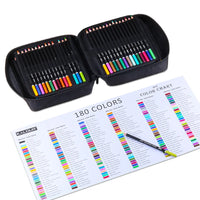 180 Lápis Coloridos Zipper-Case Set Soft Core Cabos Coloridos para Colorir Pintura Desenho Artistas Adultos Coloristas Profissionais