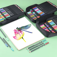 180 Lápis Coloridos Zipper-Case Set Soft Core Cabos Coloridos para Colorir Pintura Desenho Artistas Adultos Coloristas Profissionais