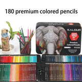 180 cores coloridas lápis conjunto para crianças do artista adulto com lápis metálico pintura cor oleosa para colorir desenho esboçar