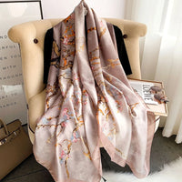 180X90CM Luxury Brand Fashion Summer Women Soft Silk Scarves Female Shawl Foulard Ladies Muffler Beach Wrap Bandanna Pareo beach