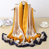 180X90CM Luxury Brand Fashion Summer Women Soft Silk Scarves Female Shawl Foulard Ladies Muffler Beach Wrap Bandanna Pareo beach