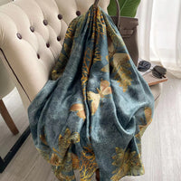 180X90CM Luxury Brand Fashion Summer Women Soft Silk Scarves Female Shawl Foulard Ladies Muffler Beach Wrap Bandanna Pareo beach