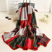 180X90CM Luxury Brand Fashion Summer Women Soft Silk Scarves Female Shawl Foulard Ladies Muffler Beach Wrap Bandanna Pareo beach