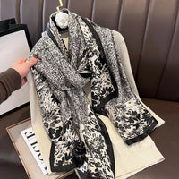 180X90CM Luxury Brand Fashion Summer Women Soft Silk Scarves Female Shawl Foulard Ladies Muffler Beach Wrap Bandanna Pareo beach