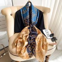 180X90CM Luxury Brand Fashion Summer Women Soft Silk Scarves Female Shawl Foulard Ladies Muffler Beach Wrap Bandanna Pareo beach