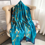 180X90CM Luxury Brand Fashion Summer Women Soft Silk Scarves Female Shawl Foulard Ladies Muffler Beach Wrap Bandanna Pareo beach