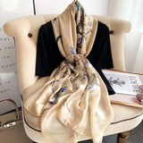 180X90CM Luxury Brand Fashion Summer Women Soft Silk Scarves Female Shawl Foulard Ladies Muffler Beach Wrap Bandanna Pareo beach