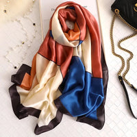 180X90CM Luxury Brand Fashion Summer Women Soft Silk Scarves Female Shawl Foulard Ladies Muffler Beach Wrap Bandanna Pareo beach