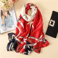 180X90CM Luxury Brand Fashion Summer Women Soft Silk Scarves Female Shawl Foulard Ladies Muffler Beach Wrap Bandanna Pareo beach