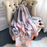 180X90CM Luxury Brand Fashion Summer Women Soft Silk Scarves Female Shawl Foulard Ladies Muffler Beach Wrap Bandanna Pareo beach