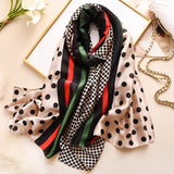 180X90CM Luxury Brand Fashion Summer Women Soft Silk Scarves Female Shawl Foulard Ladies Muffler Beach Wrap Bandanna Pareo beach