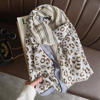 180X90cm Fashion Spring and Autumn Scarf Women's Cotton and Linen Dual-purpose All-match Thin Winter Silk Scarf Long Gauze Scarf