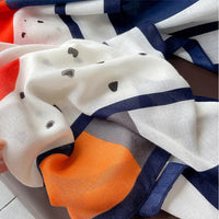 180X90cm Fashion Spring and Autumn Scarf Women's Cotton and Linen Dual-purpose All-match Thin Winter Silk Scarf Long Gauze Scarf