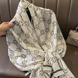 180X90cm Fashion Spring and Autumn Scarf Women's Cotton and Linen Dual-purpose All-match Thin Winter Silk Scarf Long Gauze Scarf