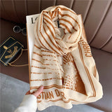 180X90cm Fashion Spring and Autumn Scarf Women's Cotton and Linen Dual-purpose All-match Thin Winter Silk Scarf Long Gauze Scarf