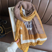 180X90cm Fashion Spring and Autumn Scarf Women's Cotton and Linen Dual-purpose All-match Thin Winter Silk Scarf Long Gauze Scarf