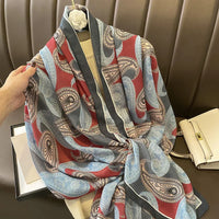 180X90cm Fashion Spring and Autumn Scarf Women's Cotton and Linen Dual-purpose All-match Thin Winter Silk Scarf Long Gauze Scarf